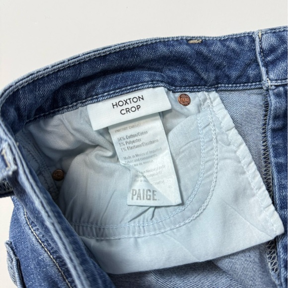 PAIGE Hoxton Crop Raw Hem Women's Denim Jean Size 32 - Picture 3 of 6